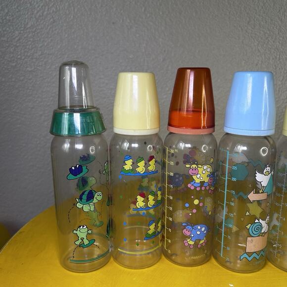 Vintage 90s Baby Bottle No Nipples Plastic Playskool Cribbage Luv N ‘play - Picture 9 of 13